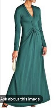Soft Surroundings XL Lagia Maxi Dress Teal Lagenlook Wedding Guest Night Out